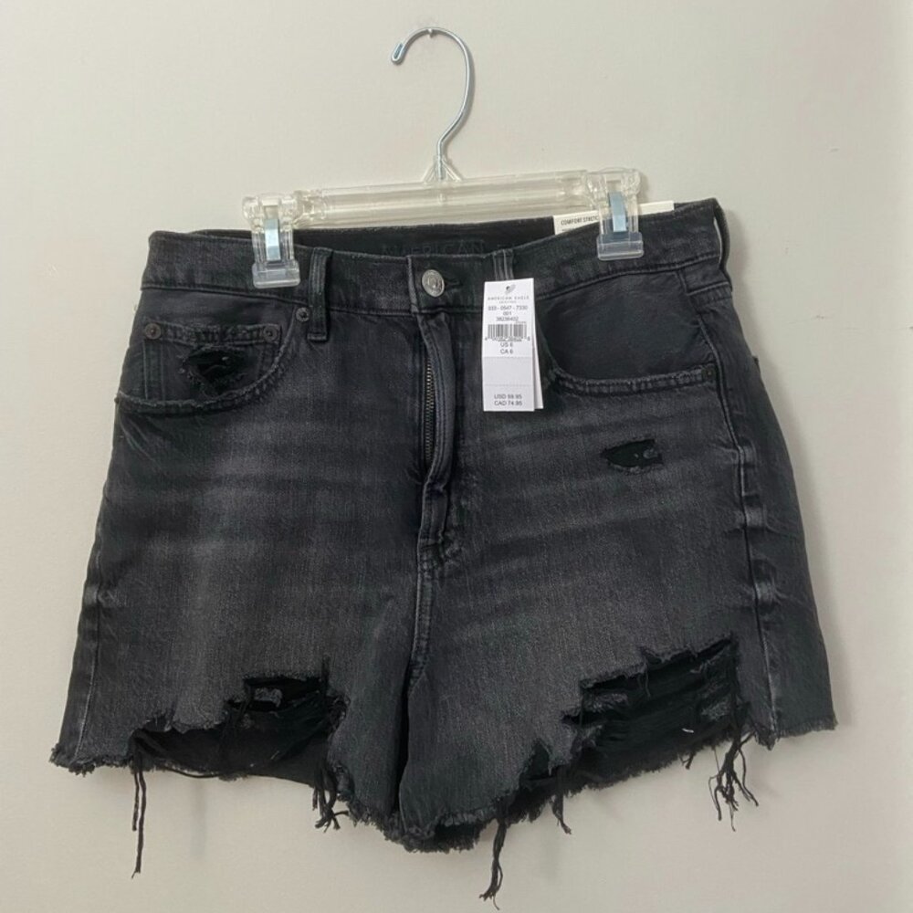 American Eagle High Waisted Black Shorts